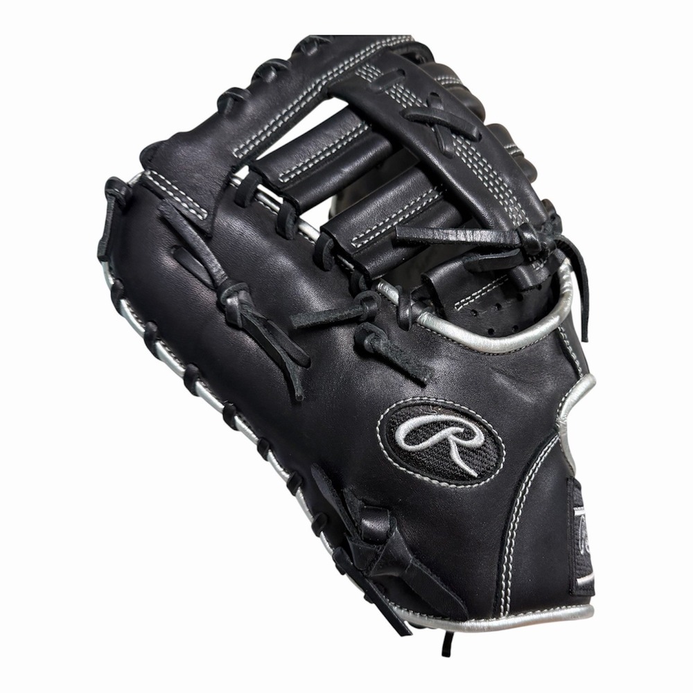 Rawlings Encore 1B First Base Mitt  12" ECFBM-10B Black Silver RHT  EUC